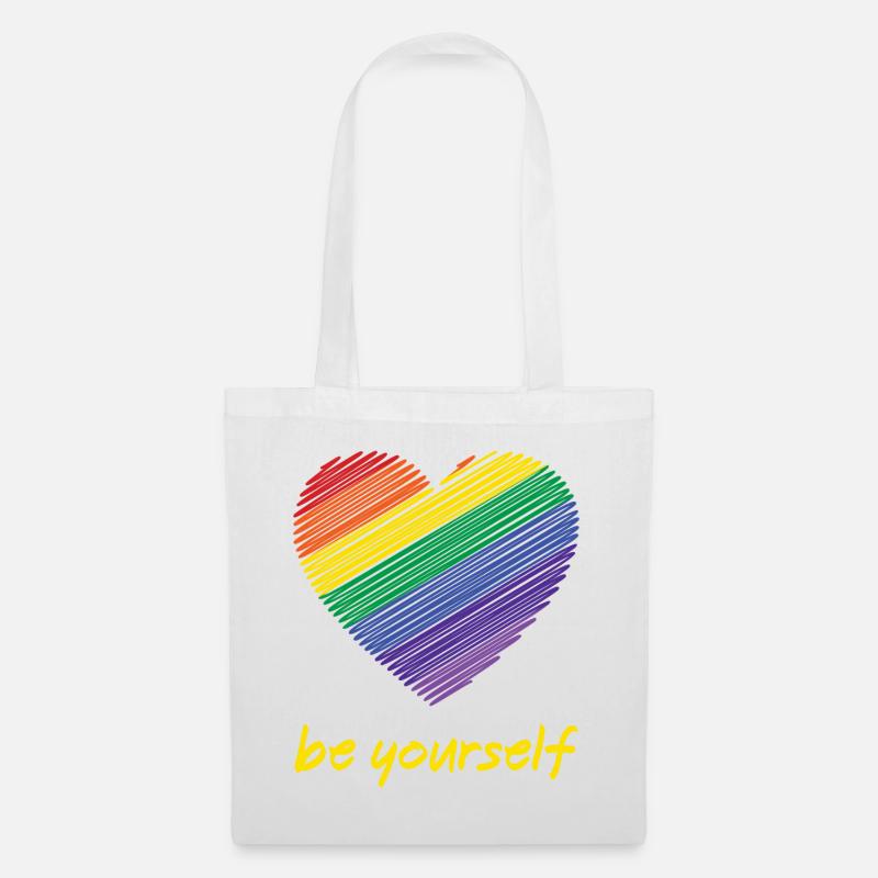 Pride Month LGBTQ - Sei du selbst - Stoffbeutel - Weiß