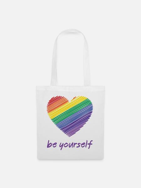 Pride Month LGBTQ - Sei du selbst - Stoffbeutel - Weiß