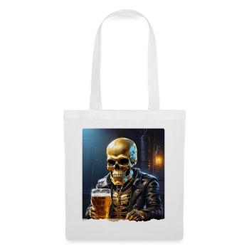 Crâne de bière 0.4 - Sac en tissu - blanc - Devant
