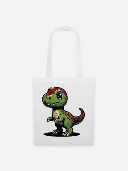 Dinosaurier - Stoffbeutel - Weiß