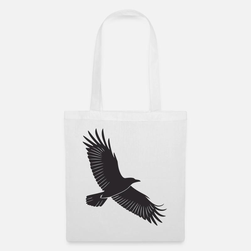 Anmutiges Vogel-Silhouetten-Design - Stoffbeutel - Weiß
