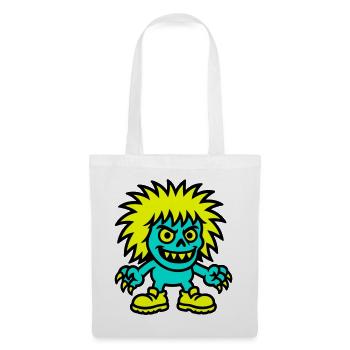 Monster with yellow hair - Tote Bag - white - Front