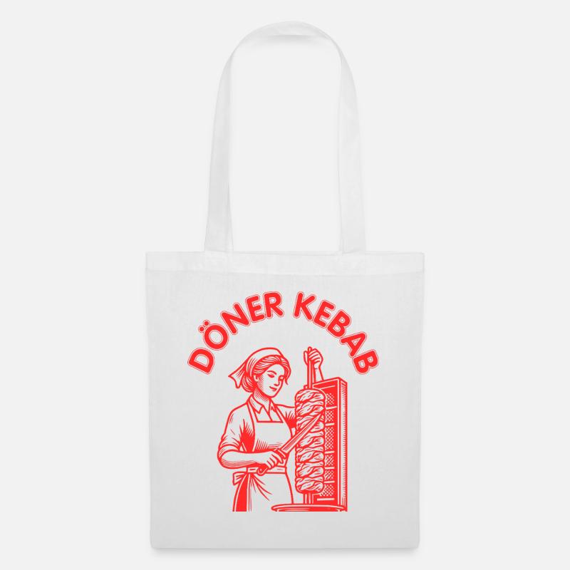 Döner kebab frau - Stoffbeutel - Weiß