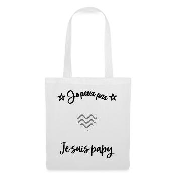 PAPY. PAPA. FÊTE DES PÈRES. BONNE FÊTE PAPA - Sac en tissu - blanc - Devant