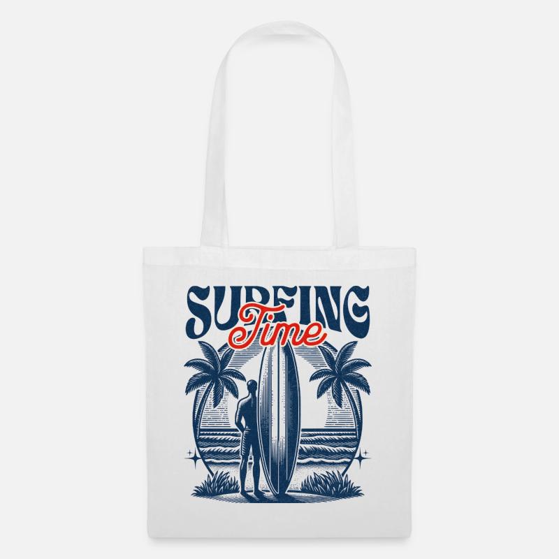 Surfing Time - Tote Bag - white