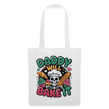 Daddy Will Bake It Skull Chef - Tote Bag - white - Front