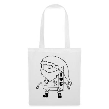 Dessin vectoriel SVG SVG de robots de Noël mignon - Sac en tissu - blanc - Devant