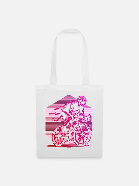 Ein Must Have für echte Rennrad - Stoffbeutel - Weiß