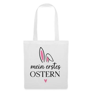 Ma première Pâques | Tenue : premier bébé de Pâques - Sac en tissu - blanc - Devant