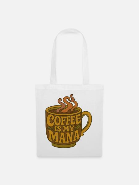 Kaffee ist meine Mana-Tasse - Stoffbeutel - Weiß