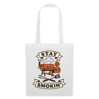 Fumoir barbecue viande continue de fumer - Sac en tissu - blanc - Devant
