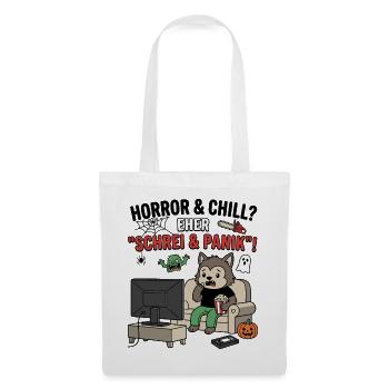 Scream and panic at Horror Chill - Tote Bag - white - Front