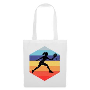 Padel Zubehör Geschenkidee für Padel Anfänger Fans - Stoffbeutel - Weiß - Vorne