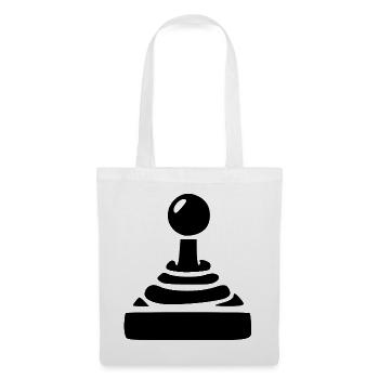 Joystick Geschenk Gamer - Stoffbeutel - Weiß - Vorne