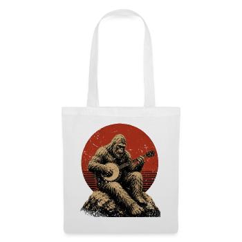  Sasquatch-Bigfoot Banjospieler Banjo - Stoffbeutel - Weiß - Vorne