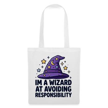 Wizard Avoiding Responsibility - Stoffbeutel - Weiß - Vorne