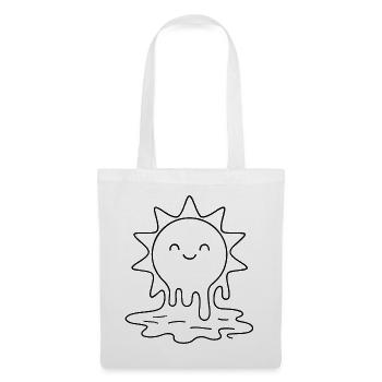 Il fait tellement chaud... Le soleil fond en couleur - Sac en tissu - blanc - Devant