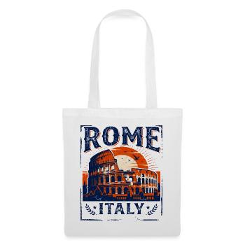 Vintage Rome Colosseum Italie Sunset Skyline - Sac en tissu - blanc - Devant