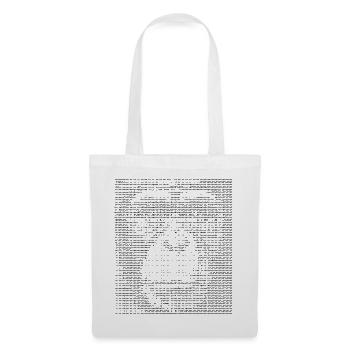 Affen-ASCII-Gesicht - Stoffbeutel - Weiß - Vorne