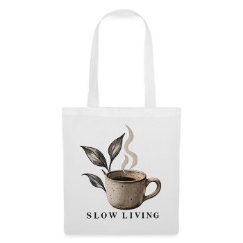 Kaffeetasse Slow Living Coffee - Stoffbeutel - Weiß - Vorne