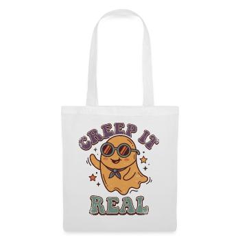 Retro Ghost Creep It Real Cool Halloween - Stoffbeutel - Weiß - Vorne