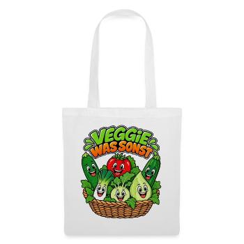 Veggie Was Sonst Gemüse - Stoffbeutel - Weiß - Vorne