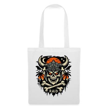 Schädel Raid Helm Symbolik - Stoffbeutel - Weiß - Vorne
