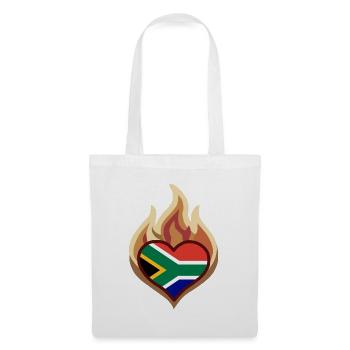 Southafrica Heart on Fire - Stoffbeutel - Weiß - Vorne