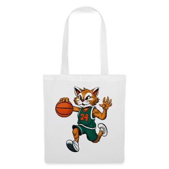Katzen Basketball - Stoffbeutel - Weiß - Vorne