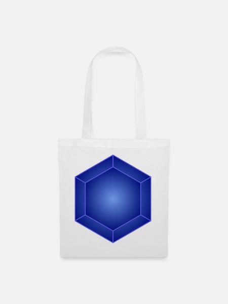 Azure Hexa Prism Glow - Stoffbeutel - Weiß