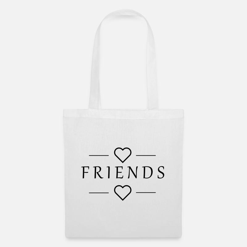 Beste Freunde -Friends- - Stoffbeutel - Weiß