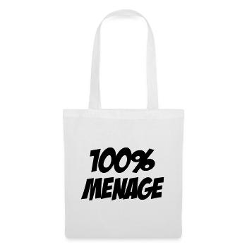 100% Ménage - Sac en tissu - blanc - Devant