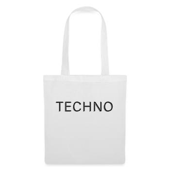 Techno - Sac en tissu - blanc - Devant