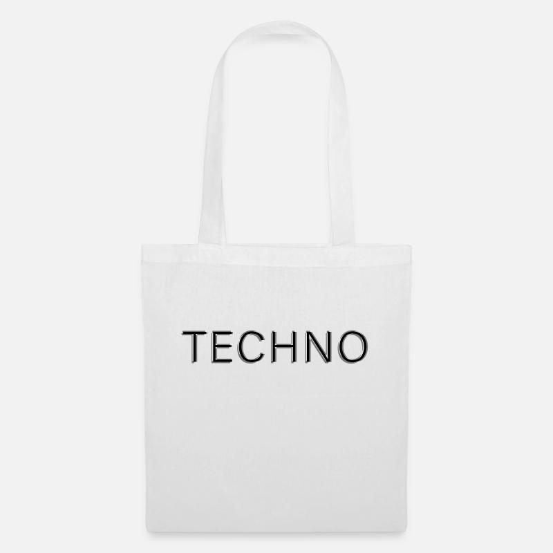Techno - Stoffbeutel - Weiß