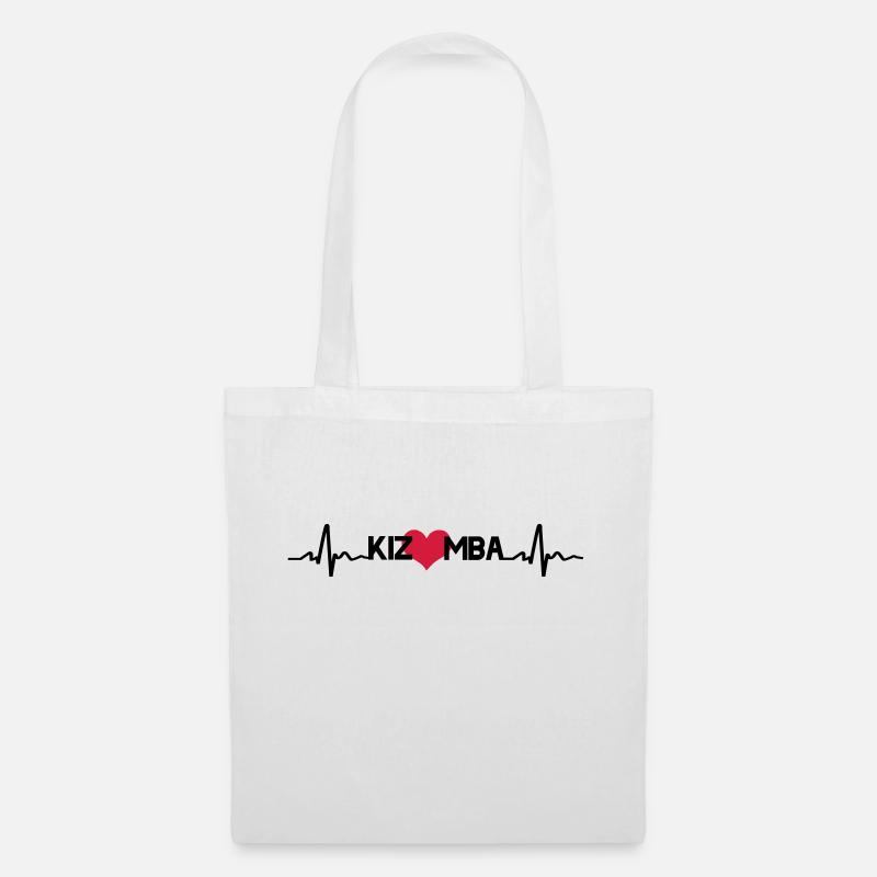 Kizomba Heart Black - Stoffbeutel - Weiß