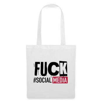 #FUCK SOCIAL MEDIA - Sac en tissu - blanc - Devant