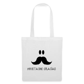 MOUSTACHE GRACIAS - Stoffbeutel - Weiß - Vorne