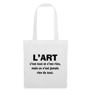 l'art c'est tout - Sac en tissu - blanc - Devant