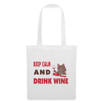 Keep calm and drink wine - Tote Bag - white - Front