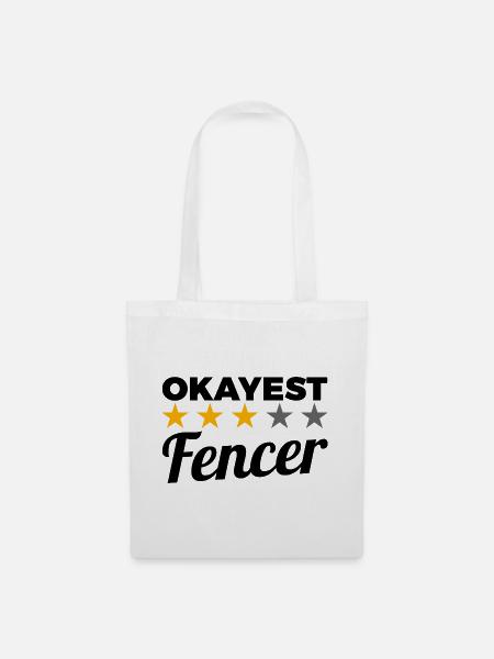 Okayest Fechter - Stoffbeutel - Weiß