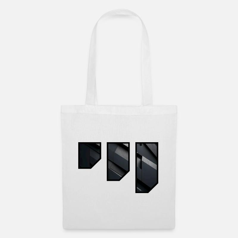 Geometric Dark Facade Pattern - Tote Bag - white