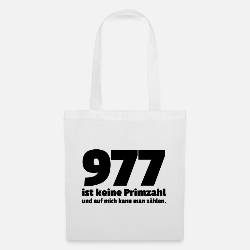 keine Primzahl - Stoffbeutel - Weiß