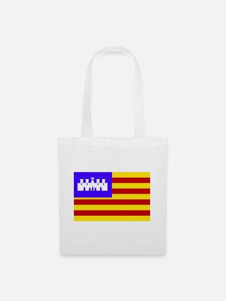 Mallorca Flagge - Stoffbeutel - Weiß