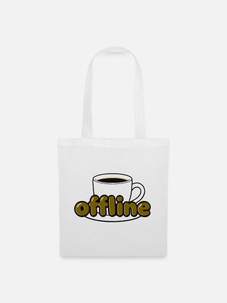 Offline Kaffeepause Icon - Stoffbeutel - Weiß