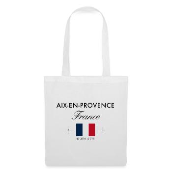 Aix en Provence Frankreich Koordinaten Reise - Stoffbeutel - Weiß - Vorne