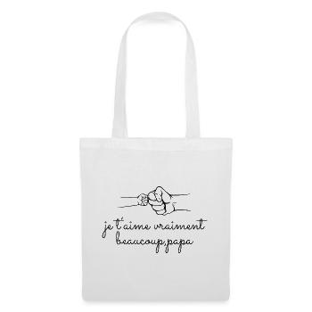 Trousse de Toilette Personnalisée Papa - Sac en tissu - blanc - Devant
