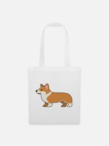 Shiba Inu Cartoon Pfotenfreund - Stoffbeutel - Weiß