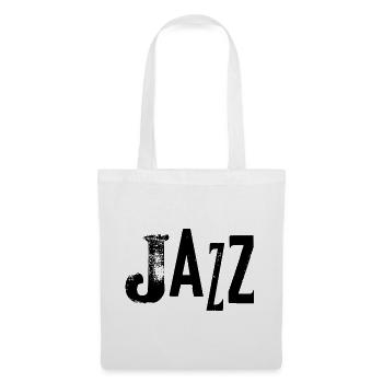 Vintage Jazz Typografie-Logo - Stoffbeutel - Weiß - Vorne