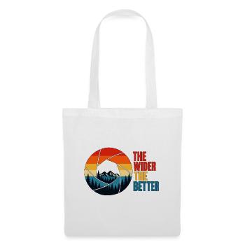 Je breiter, desto besser – Fotodesign - Stoffbeutel - Weiß - Vorne