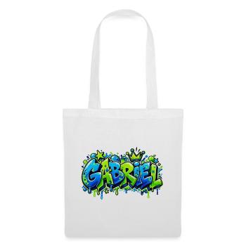 Vorname Gabriel Graffiti: das Geschenk, das rockt! - Stoffbeutel - Weiß - Vorne